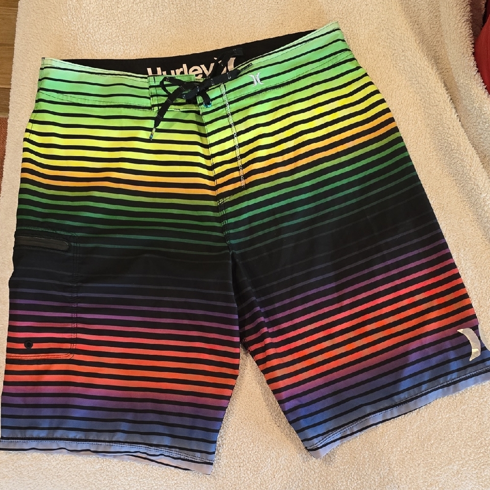 Hurley Phantom Multicolor Striped Swim Shorts